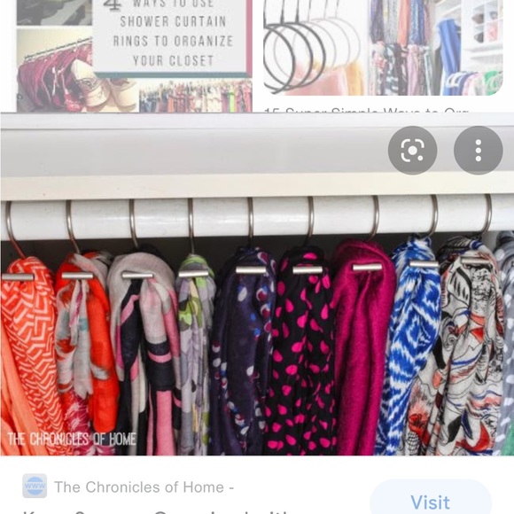 60 metallic rings curtains and shorts, pants, jeans, scarfs, belts organization - Picture 4 of 9